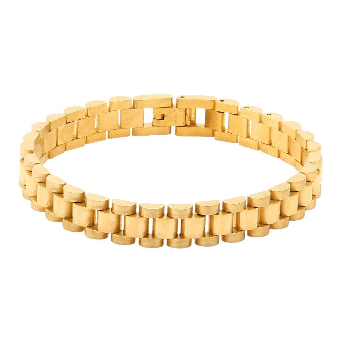 King Ice 10mm Rollie Link Bracelet - GOLD